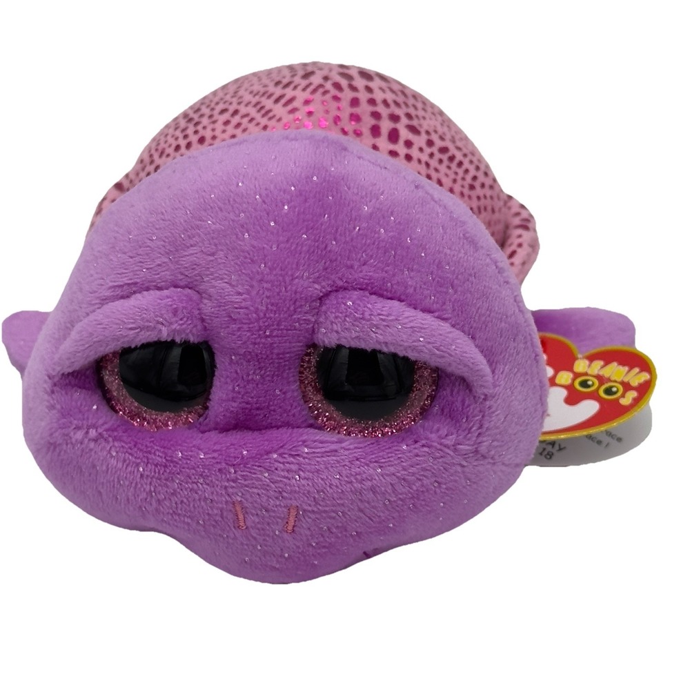 Ty Beanie Boos Slow Poke the 6 inch Purple Turtle Plush Stuffed Animal Tags Core